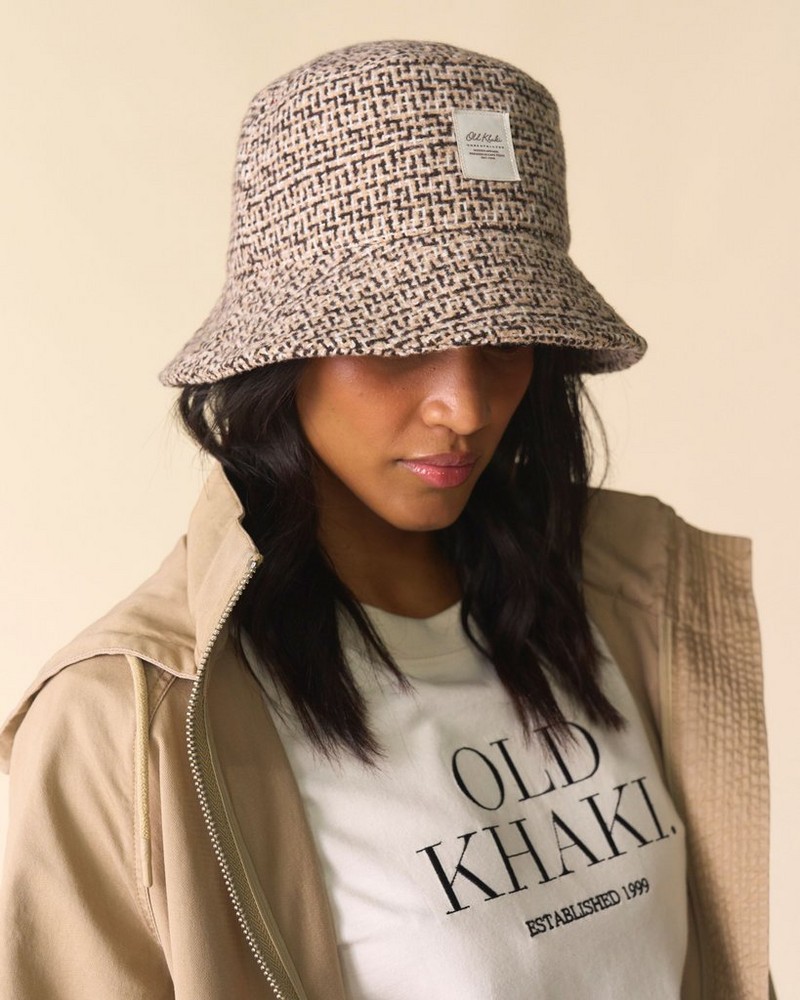 Women's Kacey Herringbone Tweed Bucket Hat