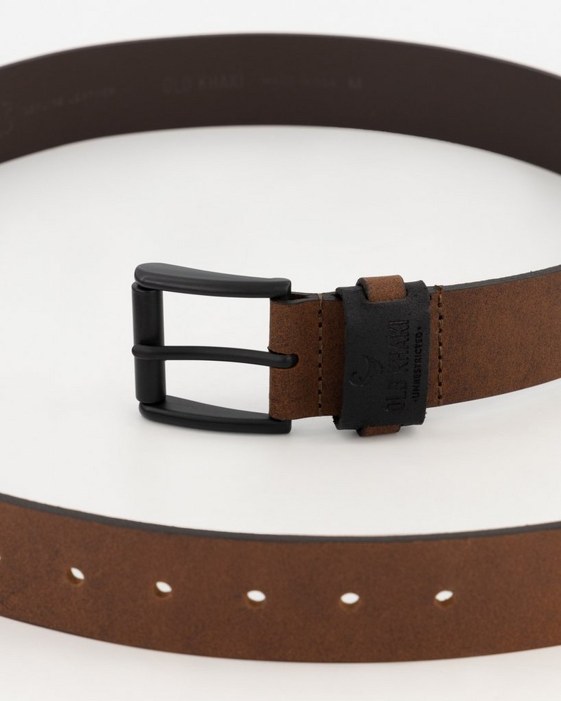 Men’s Davian Two-Tone Leather Belt