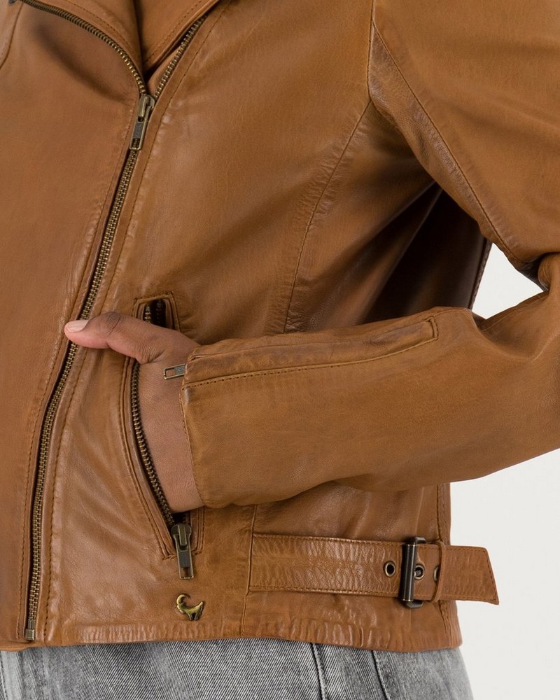 Women's Tyra Leather Biker Jacket