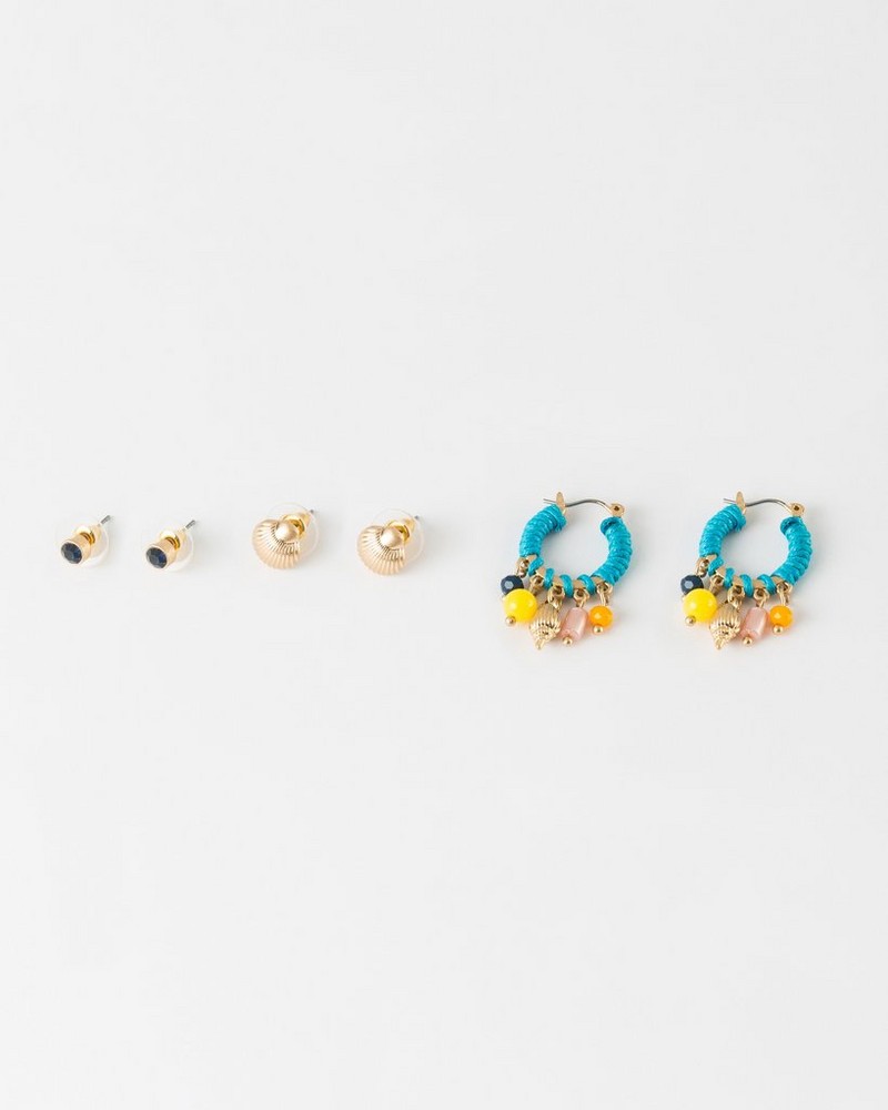 Women’s Stud & Hoop Earrings 3-Pack