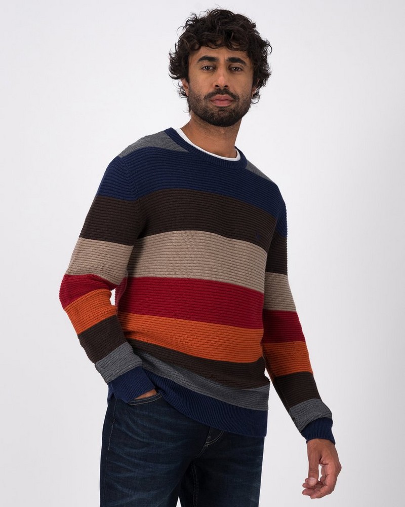 Men’s Jason Striped Crew Neck Knit