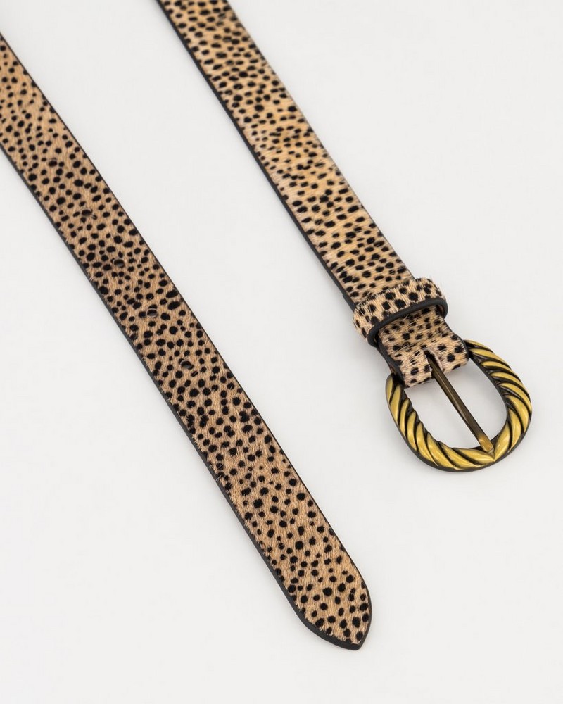 Women’s Tellia Hair-On Leather Belt