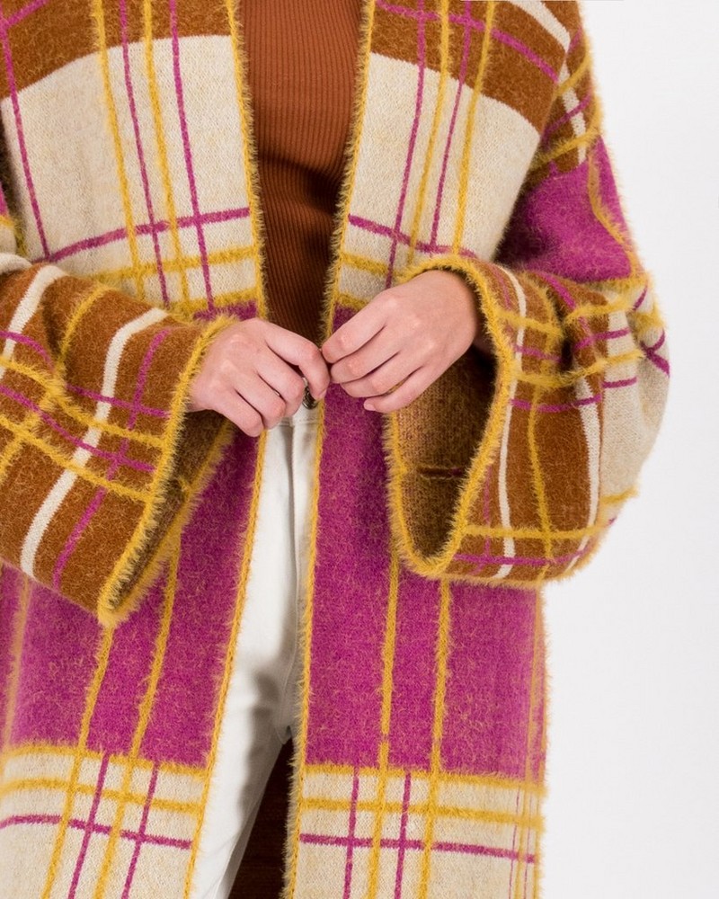 Women’s Siya Check Knitted Kimono