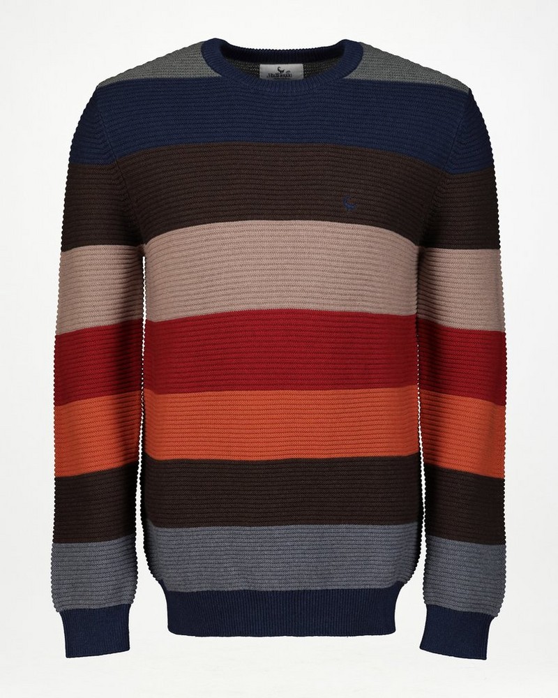 Men’s Jason Striped Crew Neck Knit