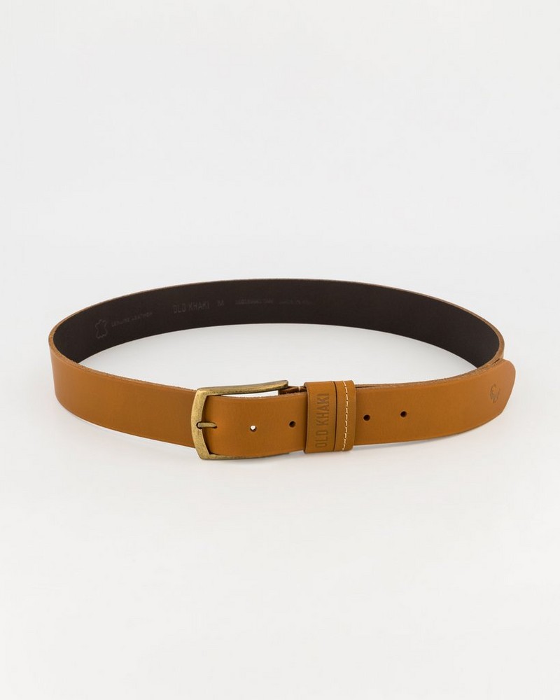 Men's Cyprus Stud and Loop Detail Leather Belt