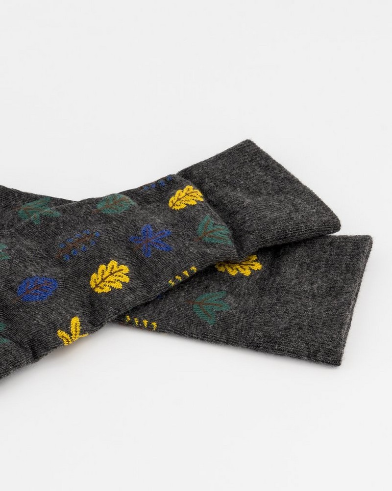 Men’s Leaf Print Socks