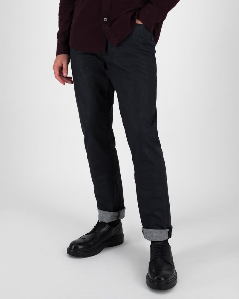 Men’s Mayson Coated Black Denim
