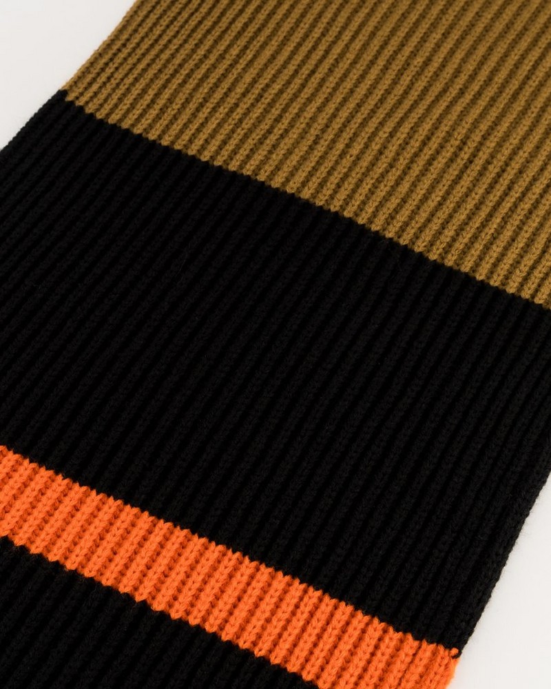 Men’s Corbin Stripe Rib Knit Scarf