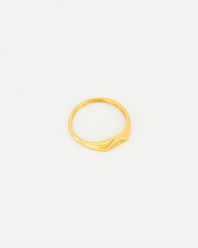Old Khaki x byCara Sun Thin Signet Ring