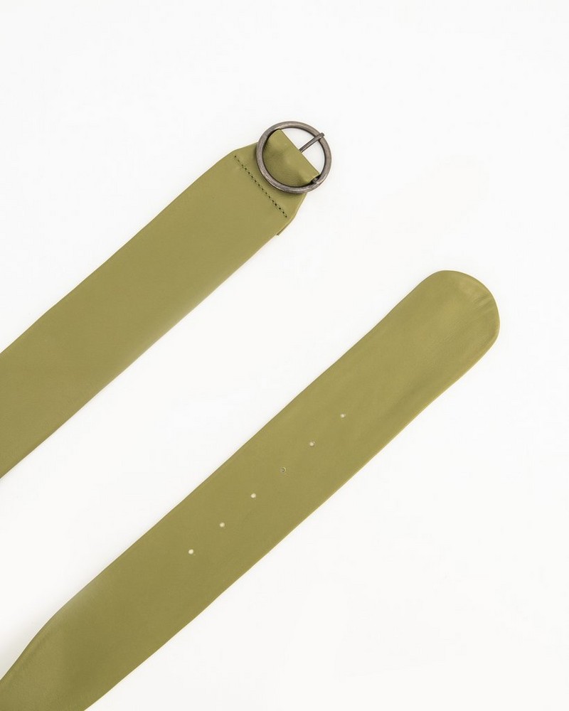 Phoebe Wide Leather Waist Belt