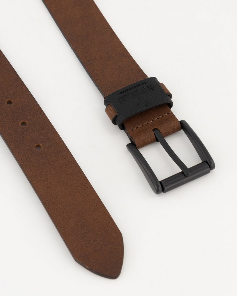 Men’s Davian Two-Tone Leather Belt