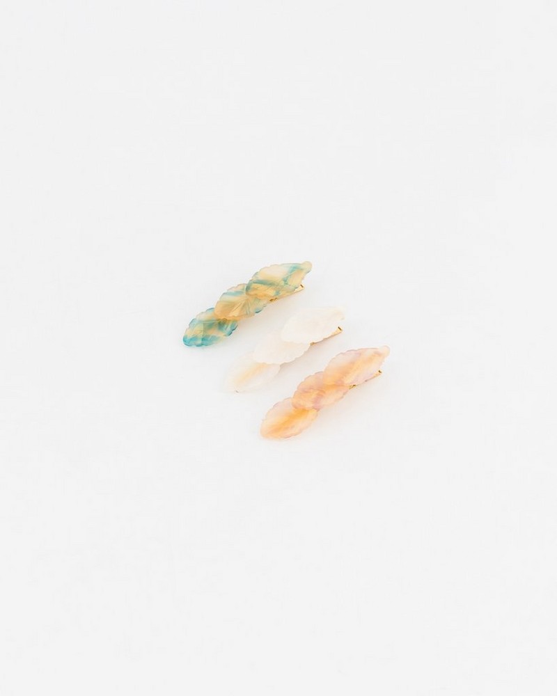Women's Leaf Mother of Pearl Clips (3-Pack)