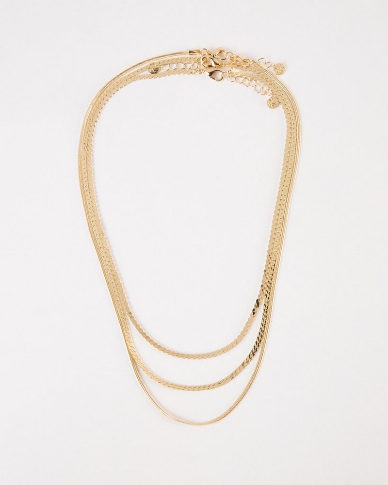 Women’s Three-Strand Snake Necklace