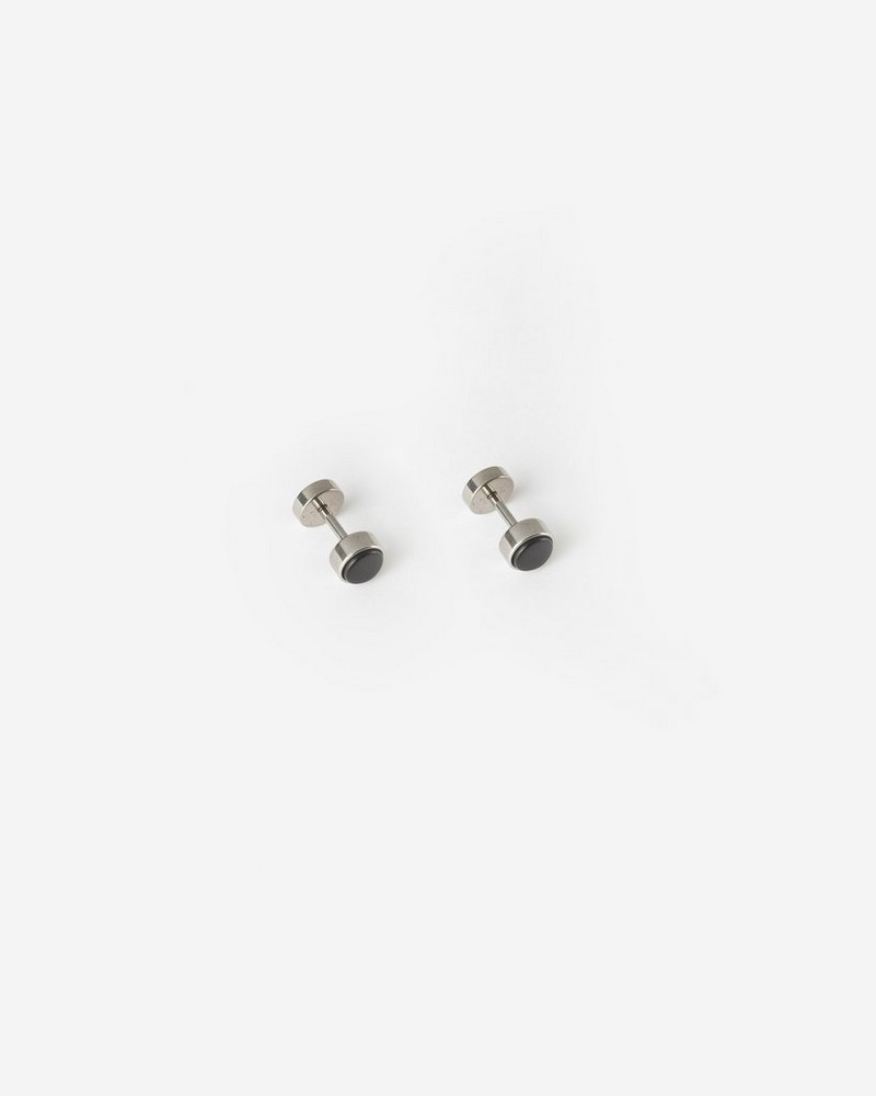 Men's Stainless Steel Dumbbell Stud Earring