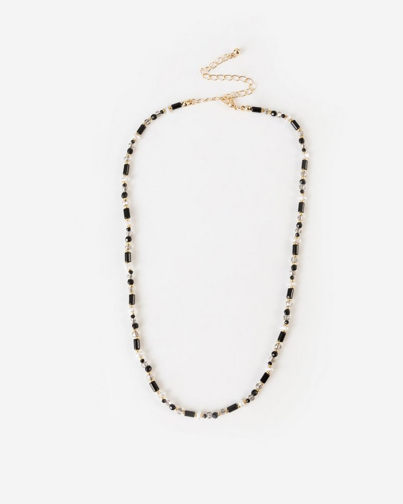 Women's Beaded Charm Short Necklace