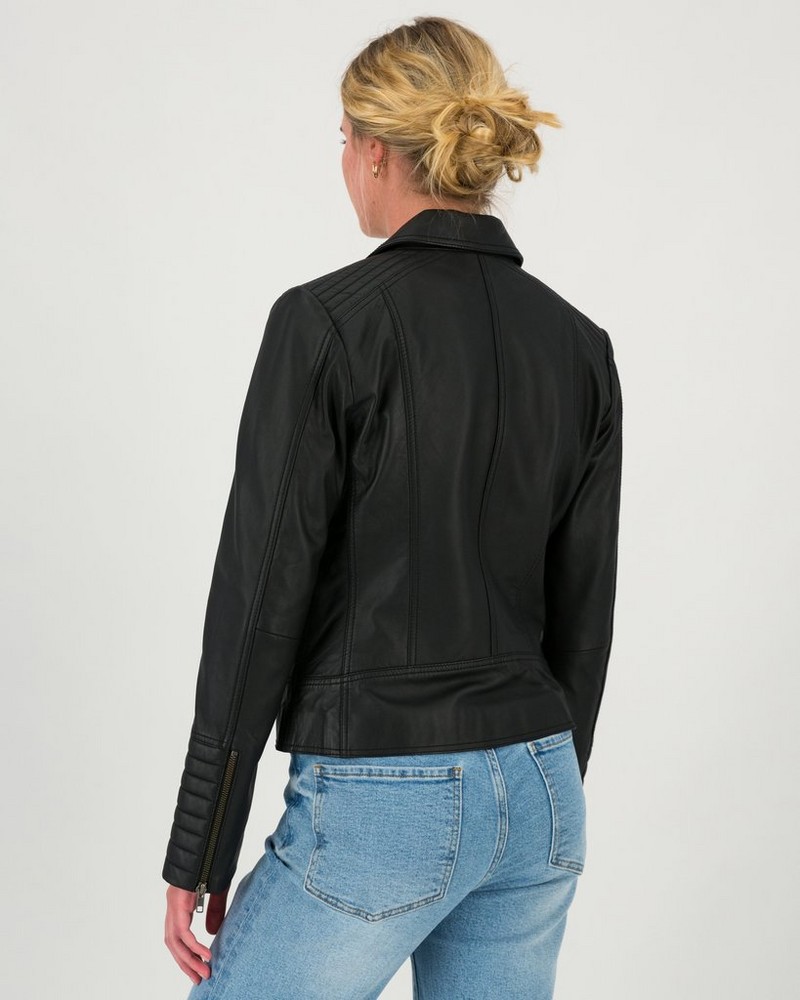 Women’s Tiana Leather Biker Jacket