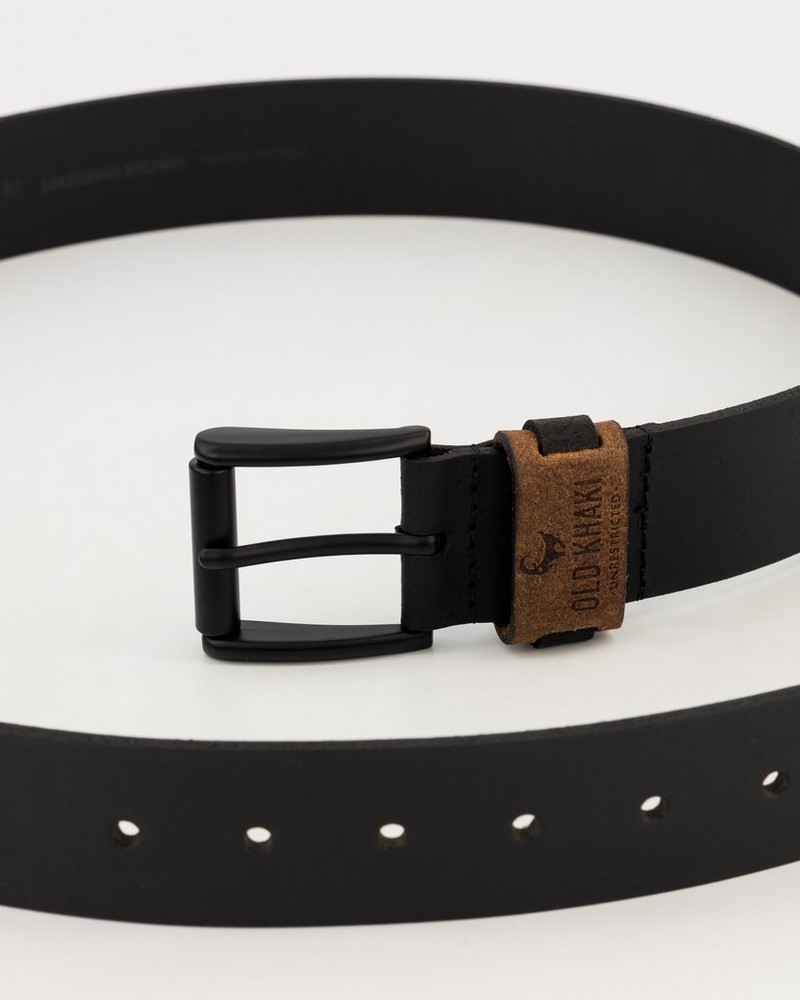 Men’s Davian Two-Tone Leather Belt