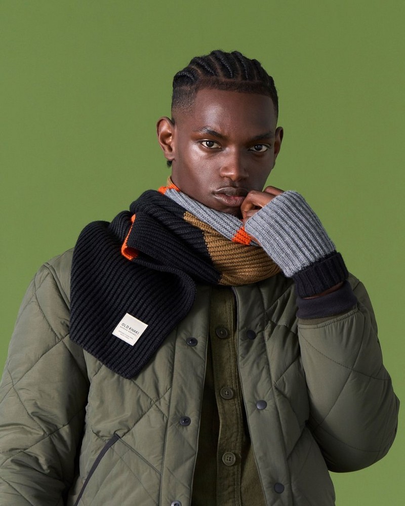 Men’s Corbin Stripe Rib Knit Scarf