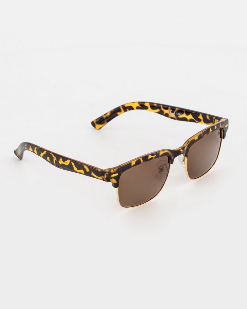 Men's Half-Rim Wayfarer Sunglasses