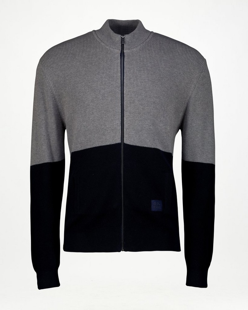 Men’s Roddy Blocked Zip Through Knit