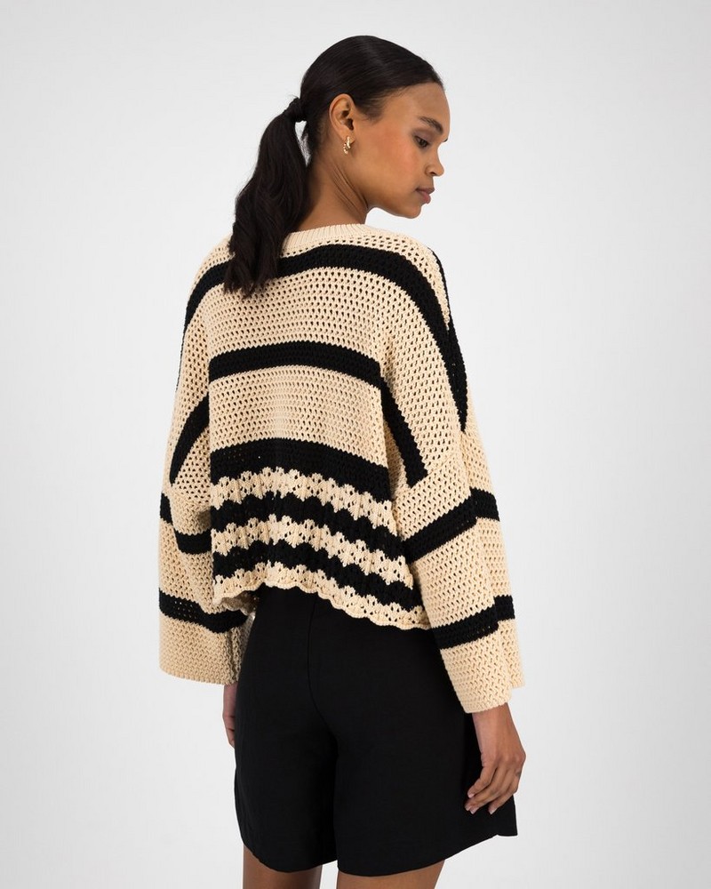 Women’s Ellery Stripe Crochet Jumper