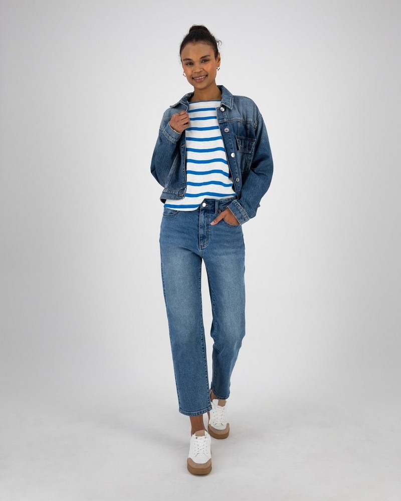 Women’s Zama Long Sleeve Stripe Knit Top