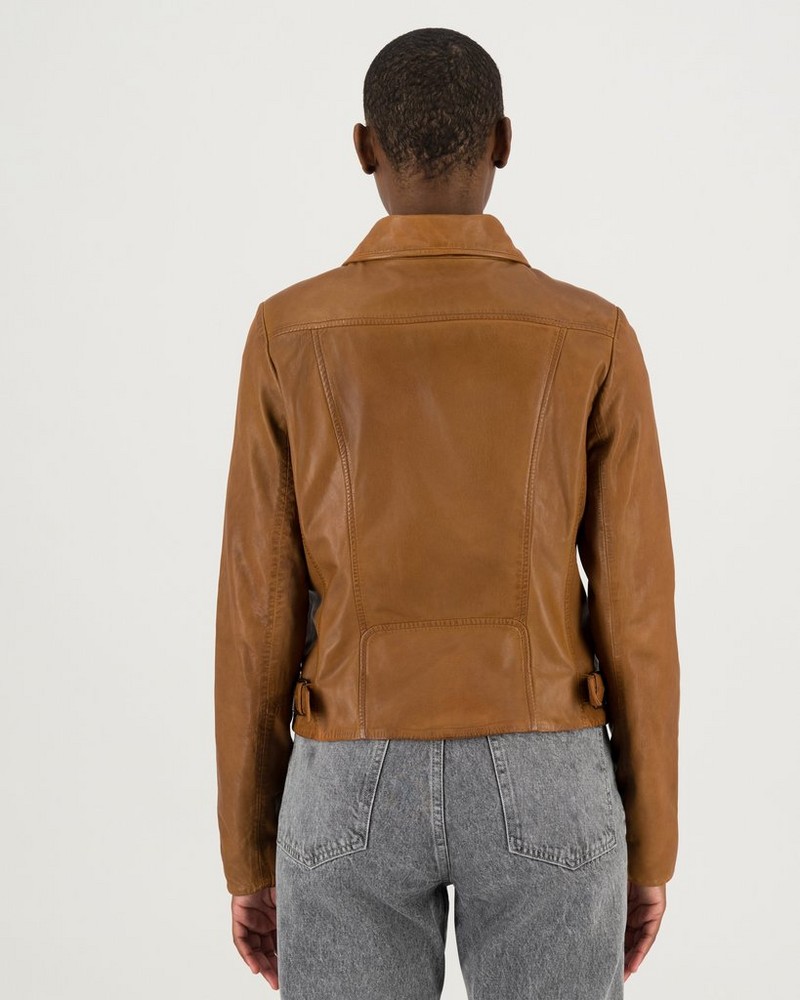 Women's Tyra Leather Biker Jacket