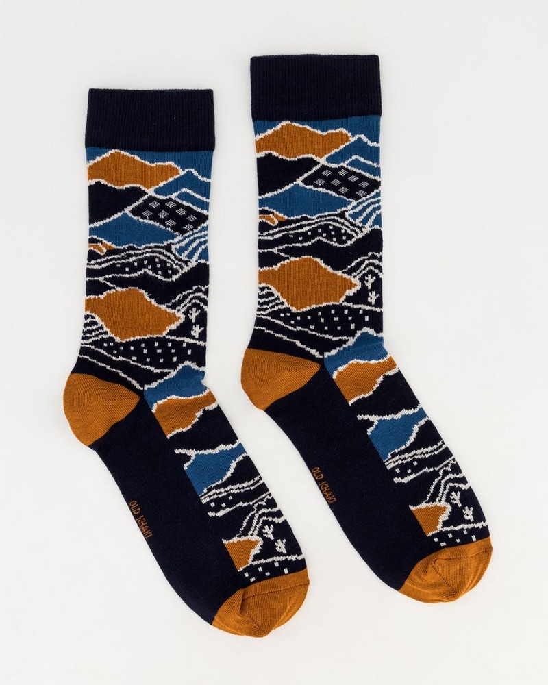 Men’s Menko Mountain Print Socks