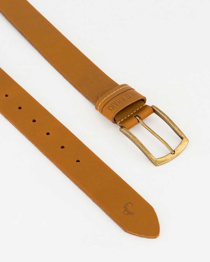Men's Cyprus Stud and Loop Detail Leather Belt