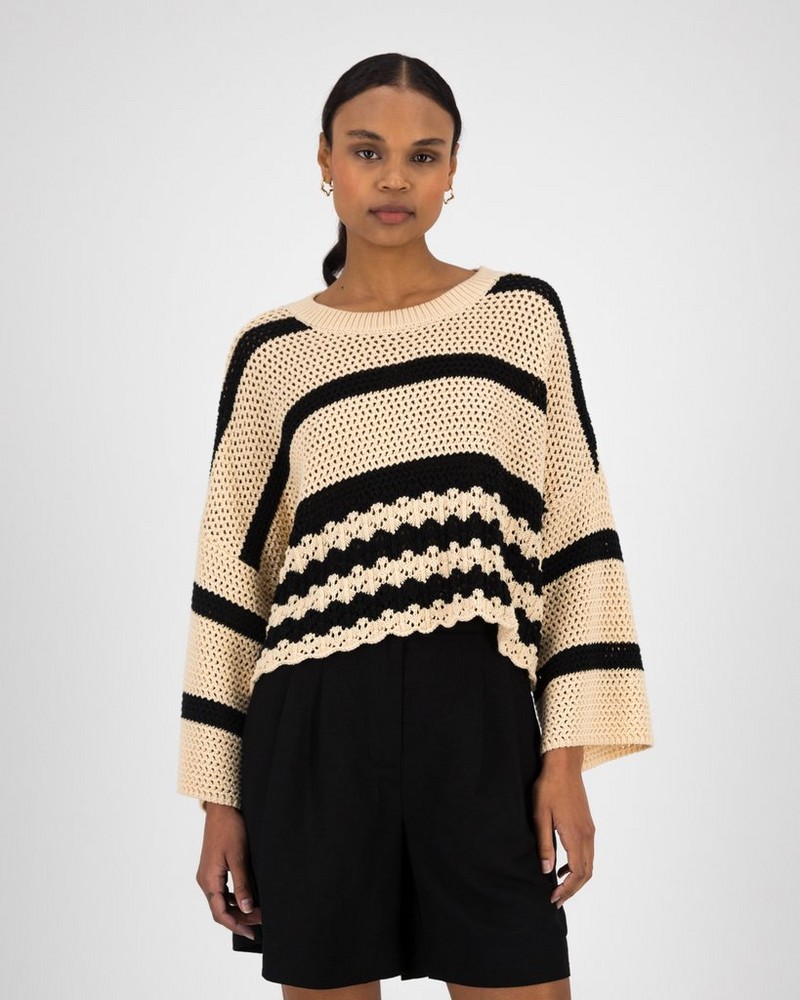 Women’s Ellery Stripe Crochet Jumper