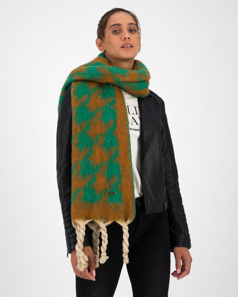 Women’s Khari Houndstooth Knitted Scarf