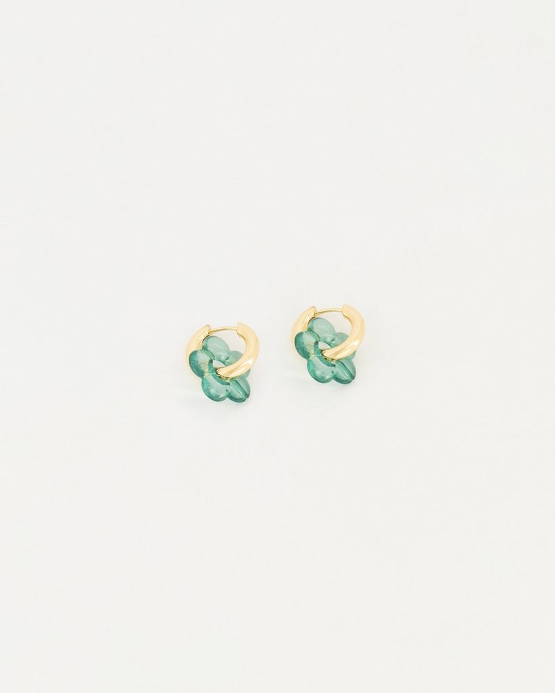 Women’s Resin Flower Hoop Earrings
