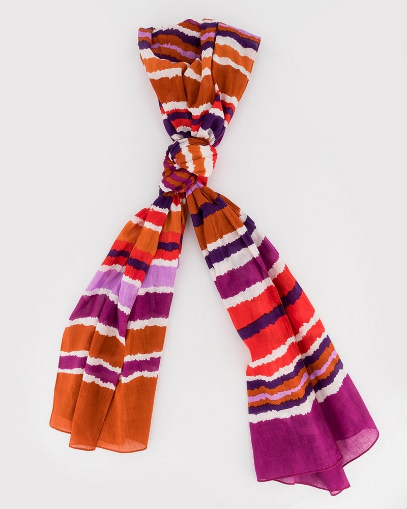 Raylette Abstract Stripe Print Scarf