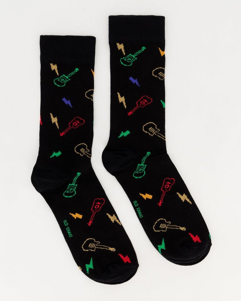 Men’s Gusty Guitar Print Socks
