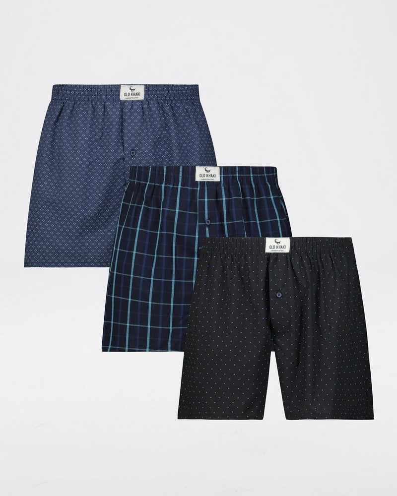 Men’s Woven Boxers 3-Pack