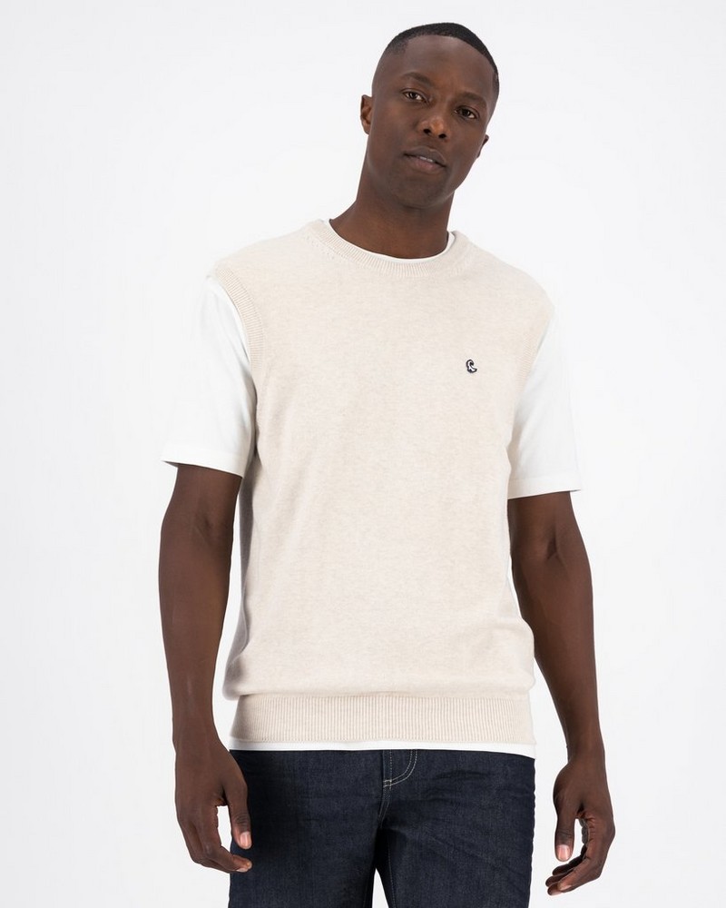 Men’s Jeff Sleeveless Crew Neck Knit