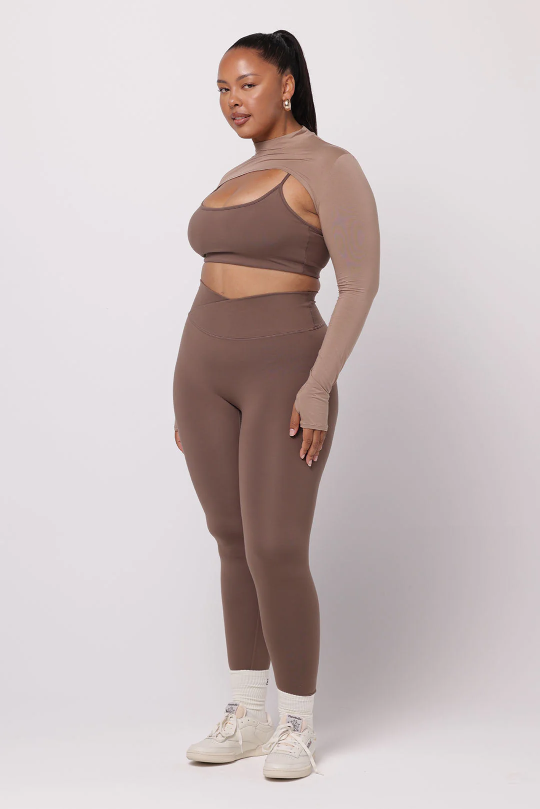 High Neck Shrug | Coffee Bean