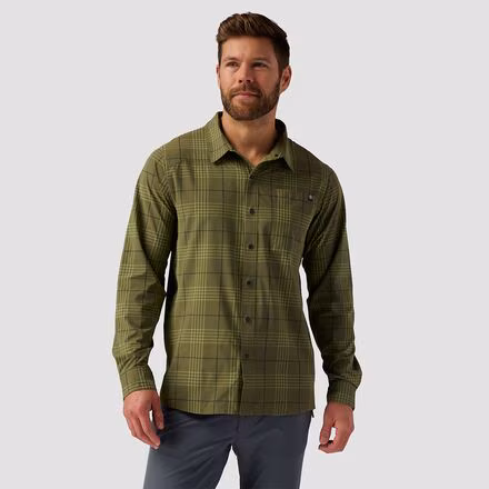 Button-Up Long-Sleeve MTB Jersey - Men's