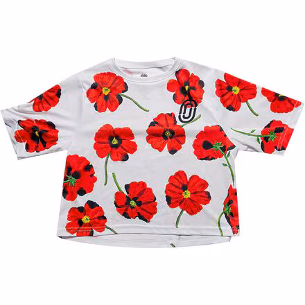 Red Poppies Crop Shirt - Women's