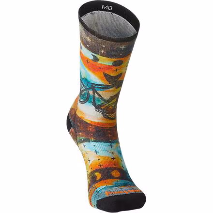 Bike Zero Cushion Celestial Print Crew Socks - Women's
