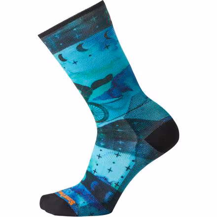Bike Zero Cushion Celestial Print Crew Socks - Women's