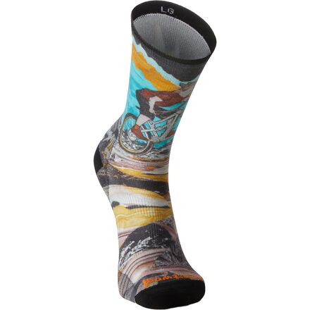 Bike Zero Cushion Wolf Print Crew Socks