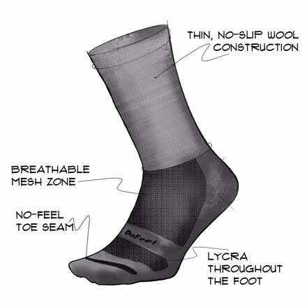 Wooleator Pro 6in D-Logo Sock