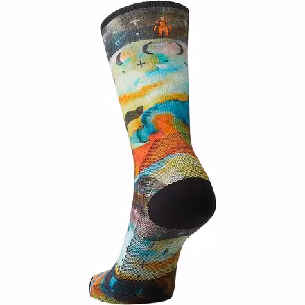 Bike Zero Cushion Celestial Print Crew Socks - Women's