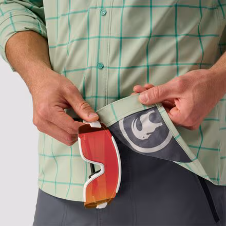 Button-Up Long-Sleeve MTB Jersey - Men's