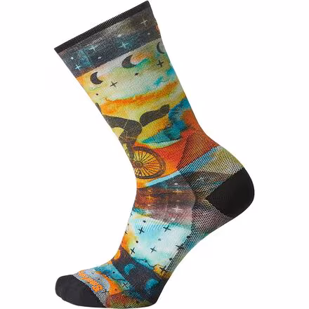 Bike Zero Cushion Celestial Print Crew Socks - Women's