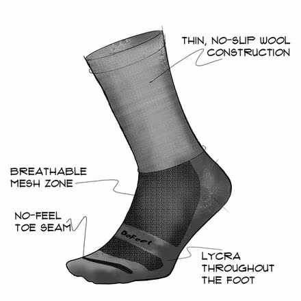 Wooleator Pro 6in D-Logo Sock