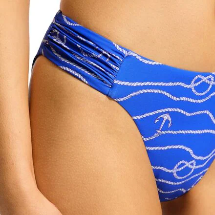 Set Sail High Leg Ruched Side Bikini Bottom - Women's