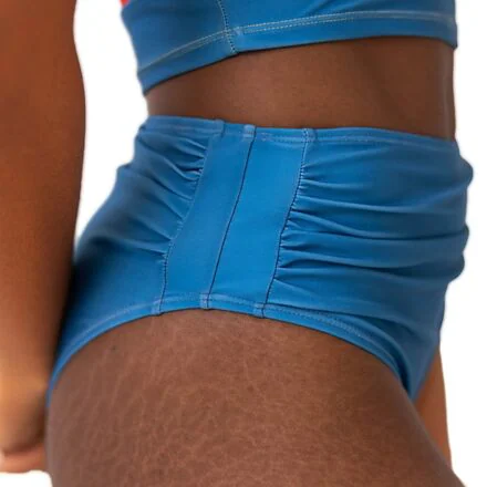 High Leg Ruched Bikini Bottom - Women's