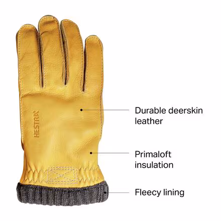 Deerskin Primaloft Ribbed Glove - Men's